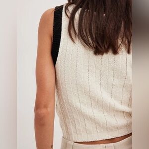 NA-KD Knitted Contrast Color Tank Top